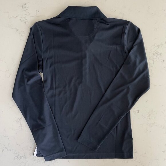 OnTour Brecon Web Tech Athletic LS 5 Button Polyester Polo Shirt Navy Sz XS NWT - Picture 3 of 10